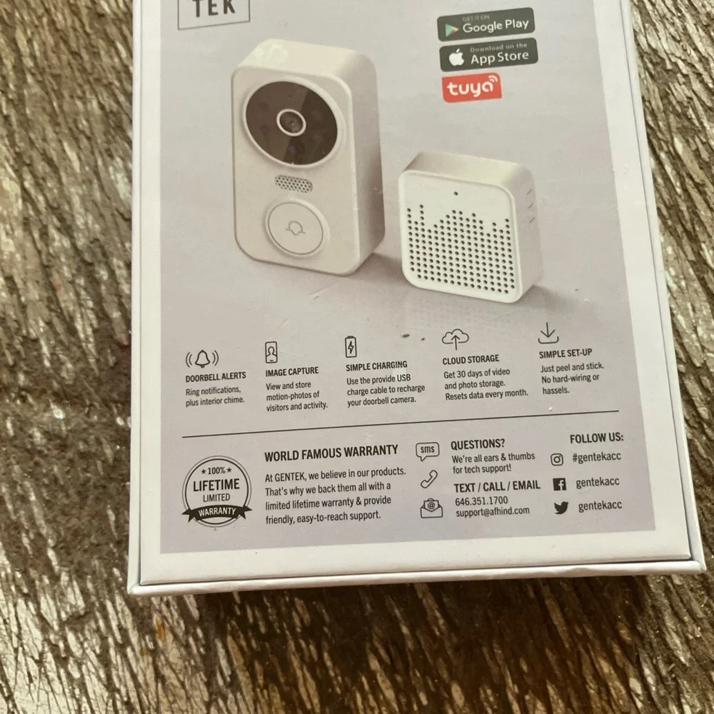 White Wireless Video Doorbell